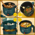 Mini Electric Cooker Non-Stick 1-2 Person Single/Dual Hot Pot Steamer Multifunctional Home Kitchen Appliance