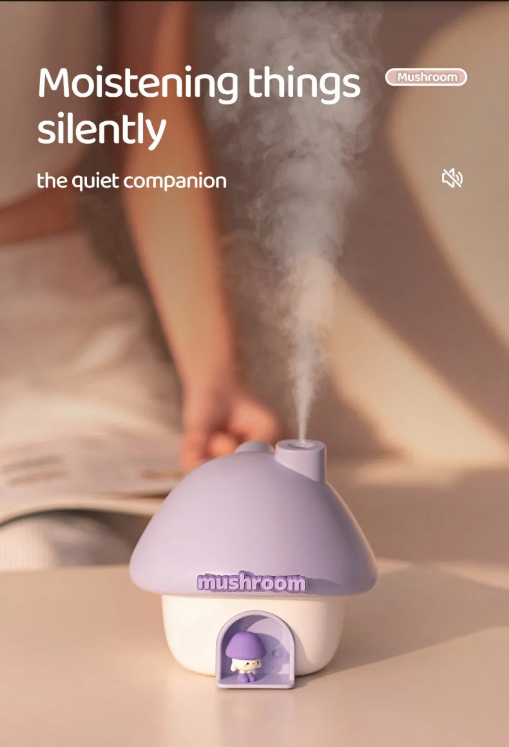 Cartoon House Aroma Essential Oil Diffuser 7-Colours Ambient Night Lights USB Lovely Home Air Humidifier for Children Home Gifts