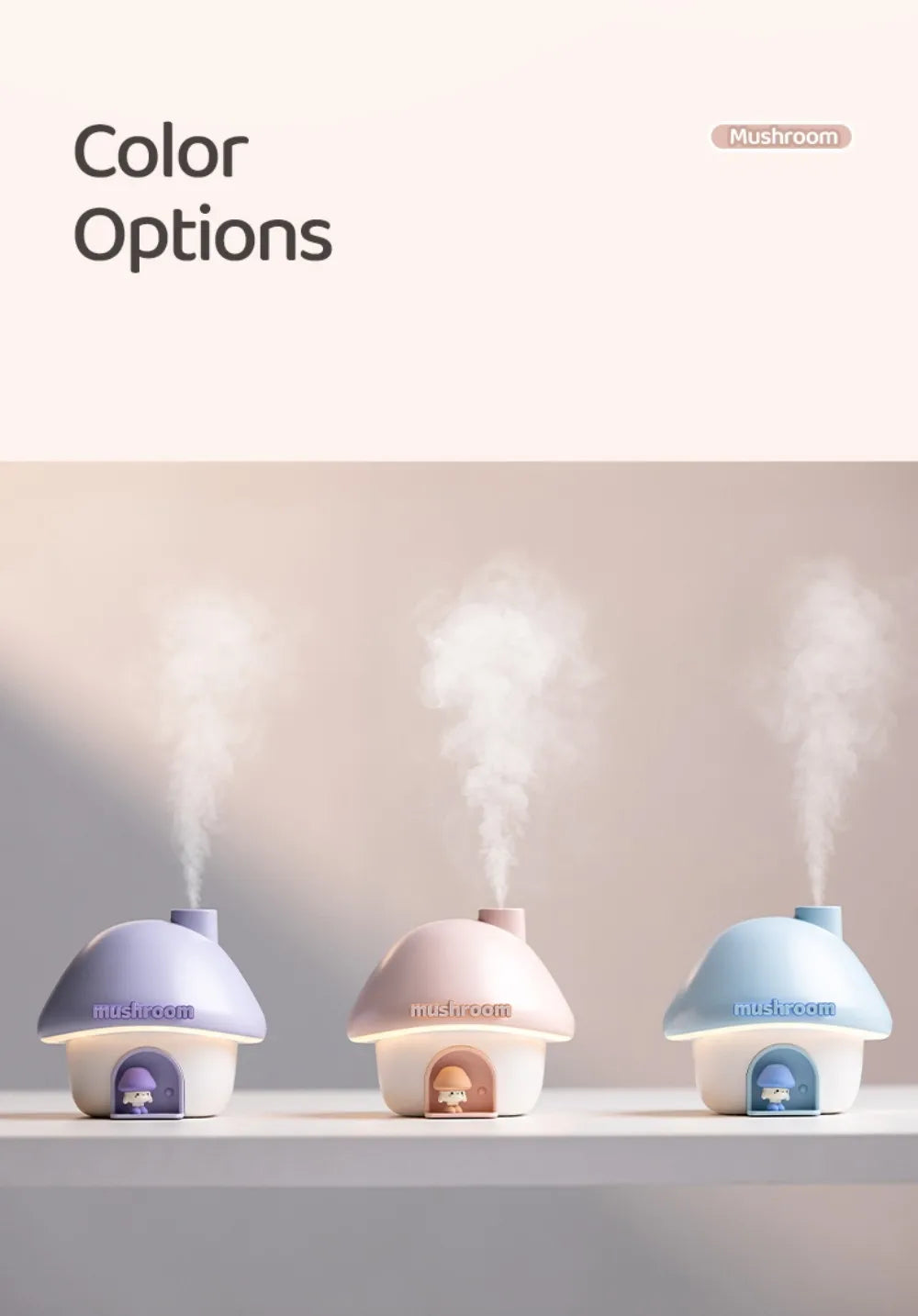 Cartoon House Aroma Essential Oil Diffuser 7-Colours Ambient Night Lights USB Lovely Home Air Humidifier for Children Home Gifts