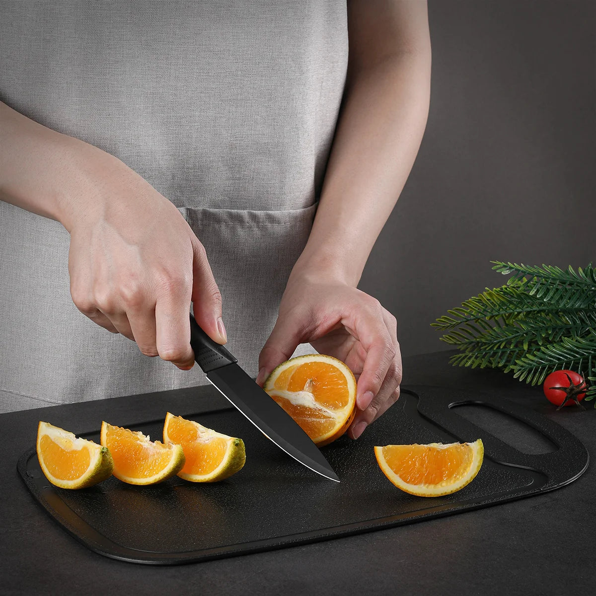 4Pcs-set Kitchen Knfie Professional Kitchen Knives Fruit Meat Cutting Knives Kitchen Utility Chopper Knife Chopping Board